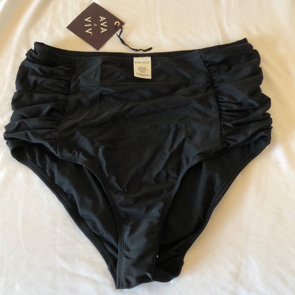 Swim bottoms in black.